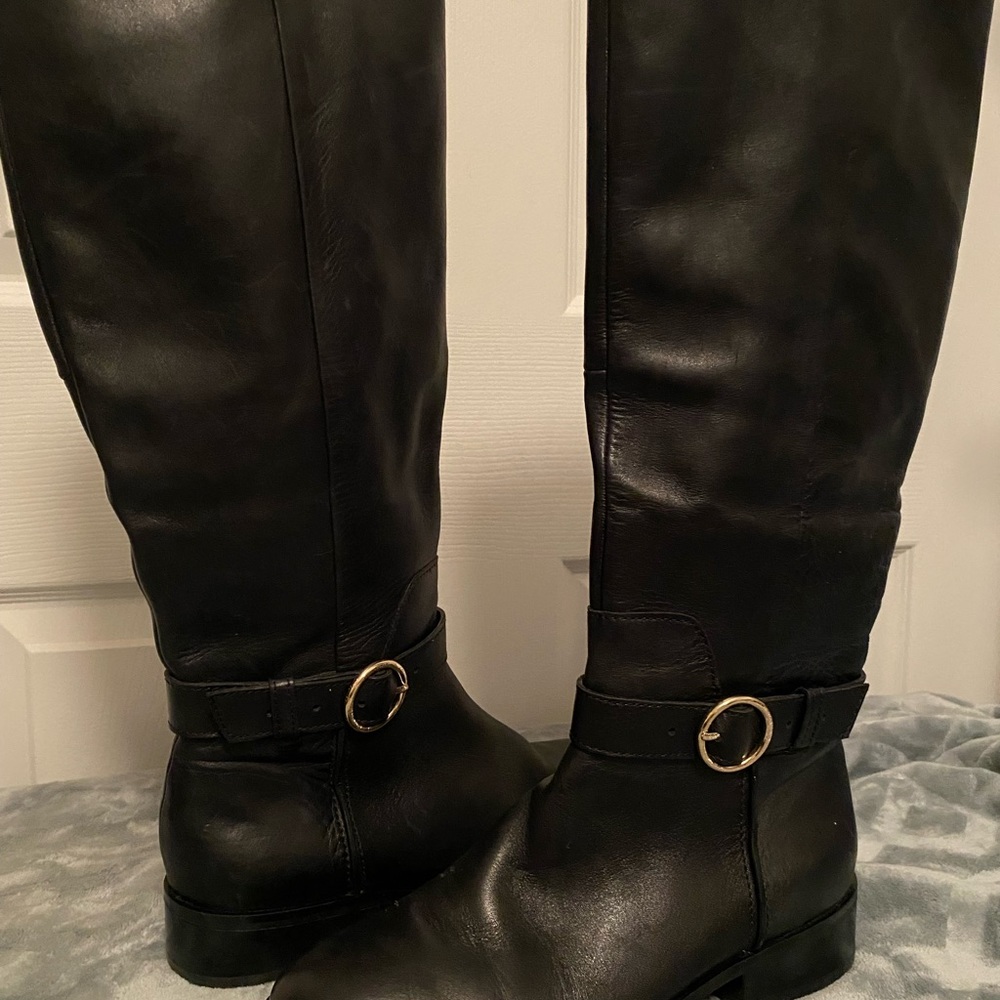 Black tall Aldo leather boots